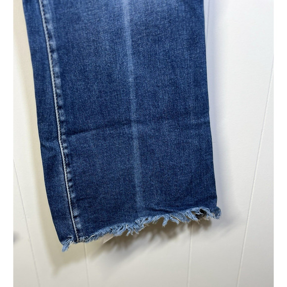 Kancan Flare High Rise Back Seam Jeans Plus Size 20 Medium Wash Raw Hem - Picture 7 of 13